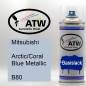 Preview: Mitsubishi, Arctic/Coral Blue Metallic, B80: 400ml Sprühdose, von ATW Autoteile West.